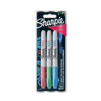 Markery permanentne Sharpie metaliczne 3szt. czerwony, zielony, niebieski